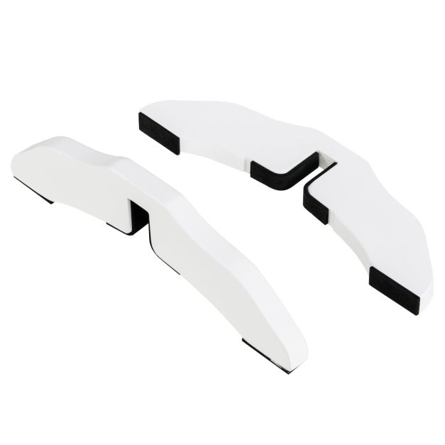 Coast 2 Houten Barrièresteunen voor Dierenhek – 30,5 x 9 x 1,9 cm – Wit – Versterkte Stabiliteit voor 2 cm Dikke Panelen