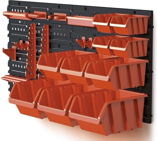 Gereedschapswand opbergrek gereedschap + schroeven mutifunctioneel 31delig 80 cm breed