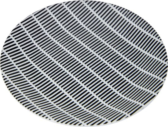 Bo-Camp - Servies - Mix & Match - 16 Stuks - Zwart/Wit