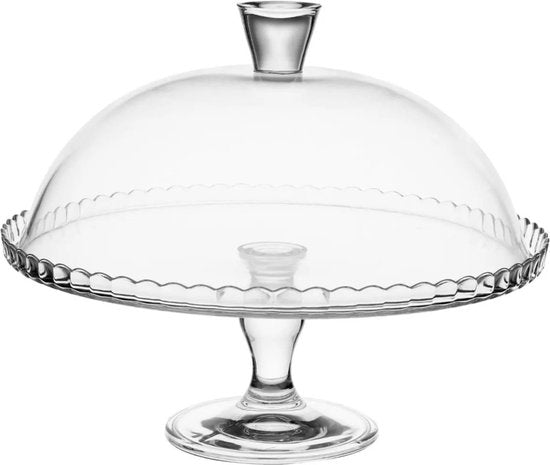 Pasabahce Plateau - Met Stolp - Glas - 32,2 cm