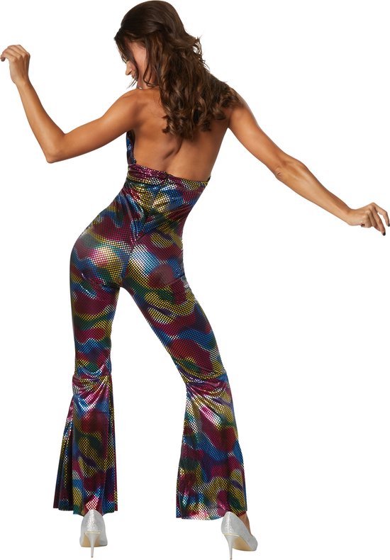Dressforfun Disco girl XXL - verkleedkleding kostuum halloween verkleden feestkleding carnavalskleding carnaval feestkledij partykleding - 302144