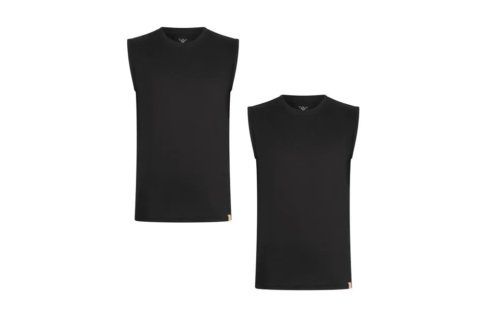 Outspot Duopack Mouwloze T-shirts - Zwart - Maat S