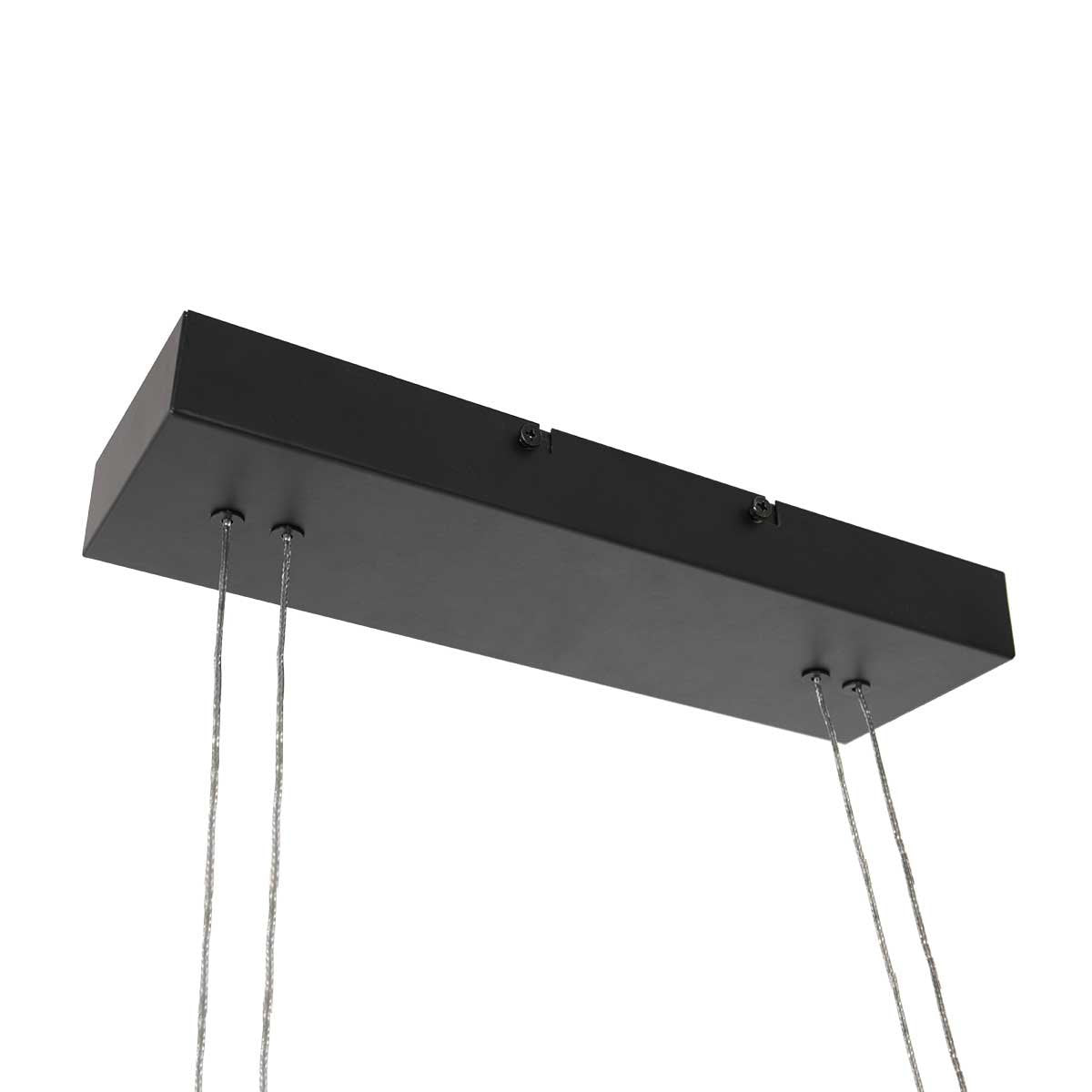 Hanglamp Profilo 3317ZW Zwart 115cm breed Hoogteinstelbaar Kunststof & Metaal Steinhauer
