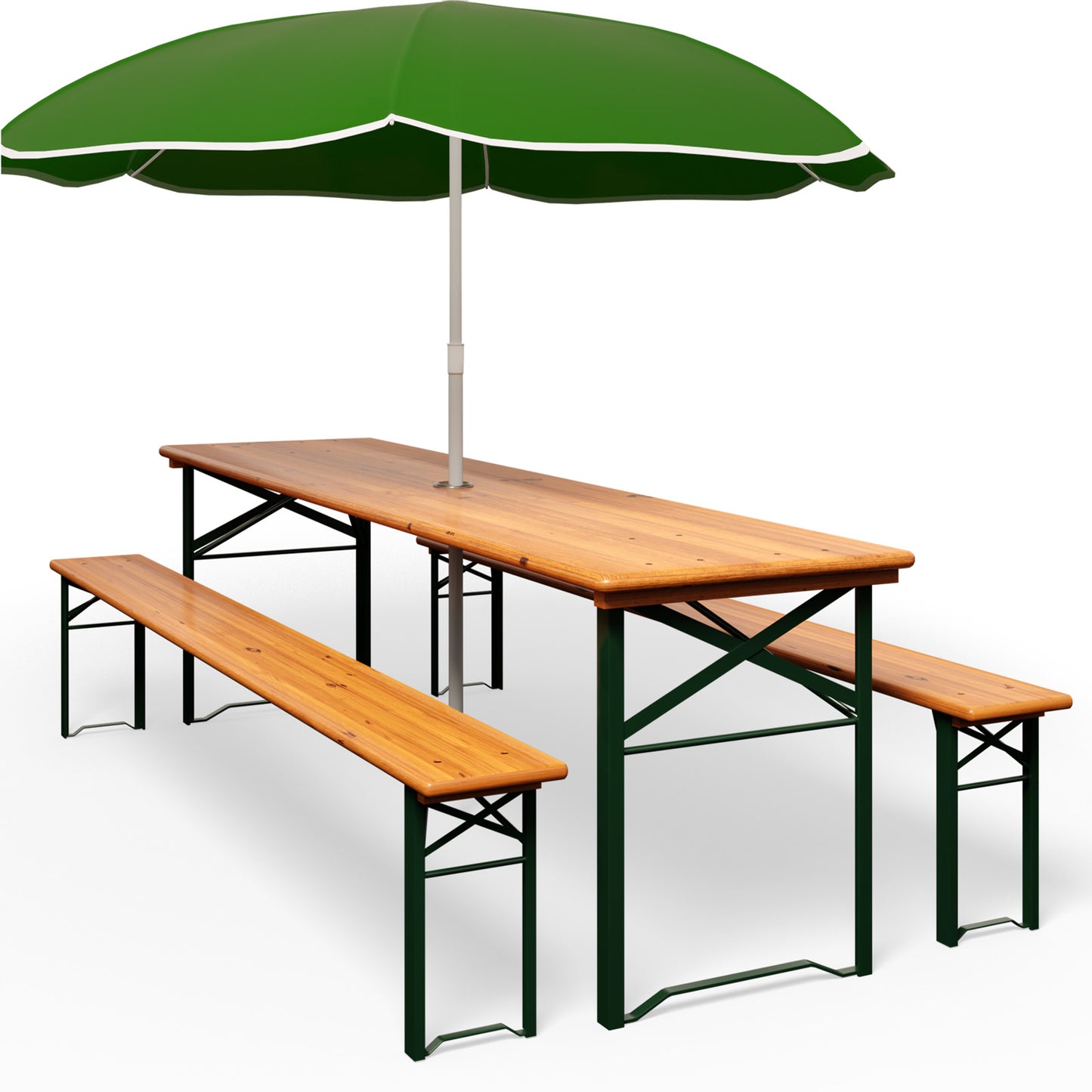 Casaria Tuinset Hout – 2 Banken 1Tafel Inklapbaar - 170x46x75cm