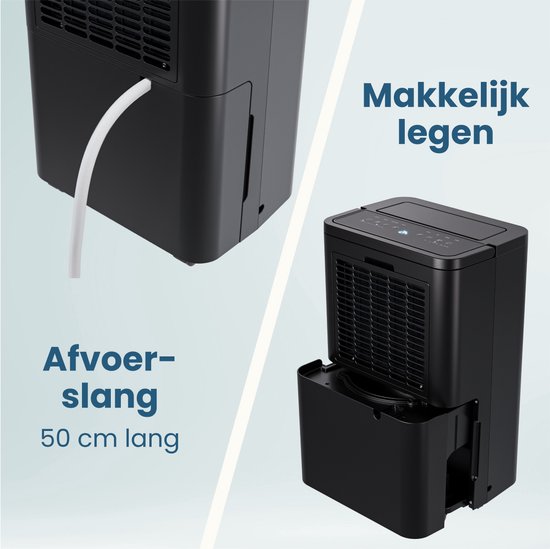 Auronic Luchtontvochtiger - Compact Pro Plus - 24L - Slaapkamer, Badkamer, Woonkamer en Kantoor - Vochtvreter voor in Huis - Zwart