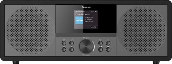Denver - Internetradio & DAB+ Radio - MIR-270 - 2,4 inch Kleurenscherm - 200W Bluetooth & CD-speler - USB & AUX - Kunststof & Metaal - Zwart