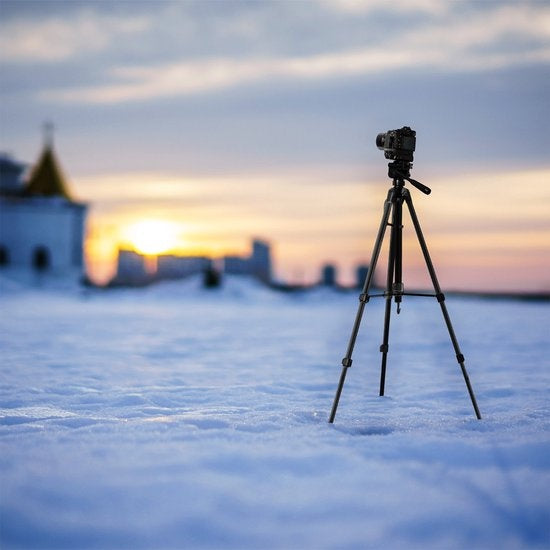 Auronic Statief - Camera of Telefoon - Tripod met Smartphonehouder - Zwart