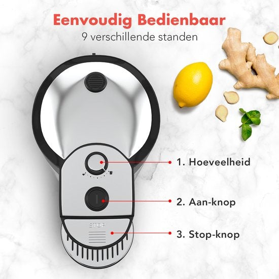 KitchenBrothers Heetwaterdispenser - 2L - 3000W - RVS /Zwart