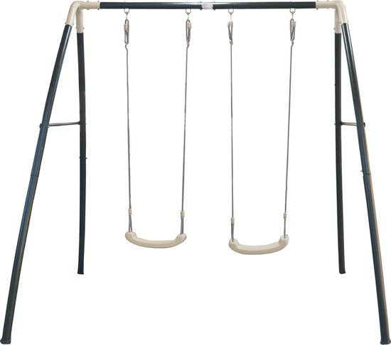 AXI Dubbele Metalen Schommelset Antraciet/Créme - 210 x 210 x 217 cm