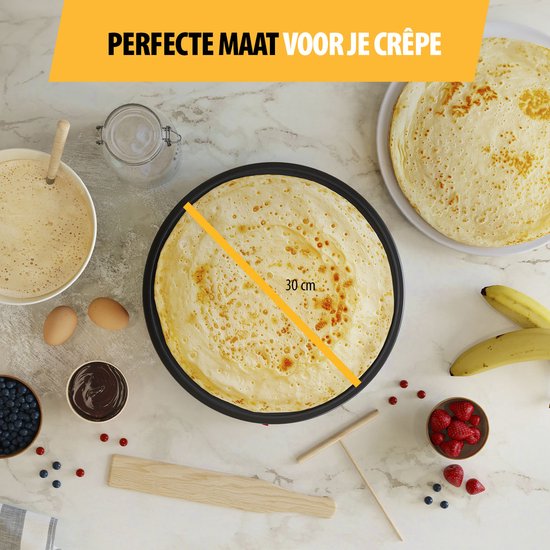Tristar Pannenkoekenmaker - BP-2627 - 1200W - Crêpemaker - 30cm - Zwart