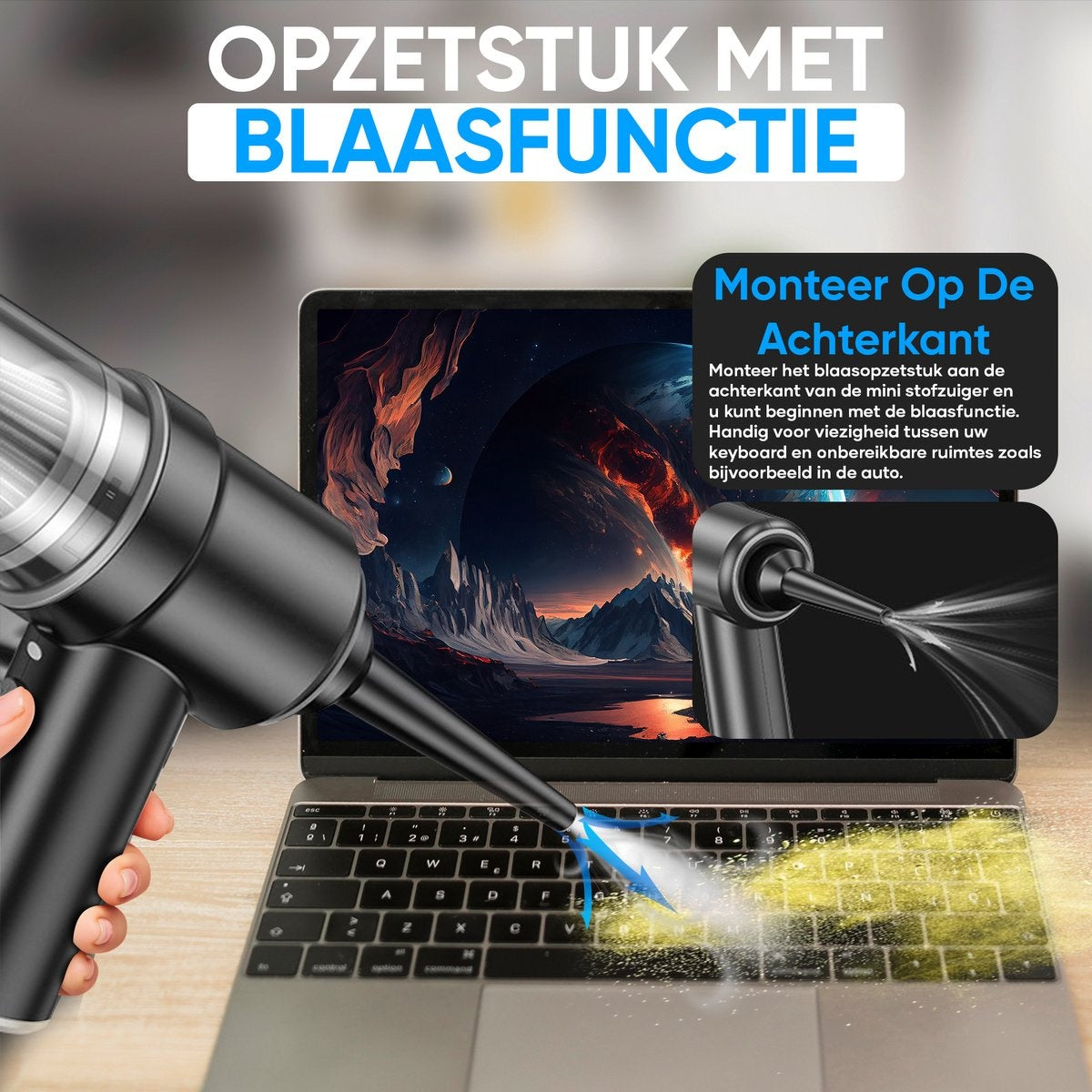 Matti Auto Stofzuiger - Draadloos - Oplaadbaar - Blaasfunctie - Multifunctioneel