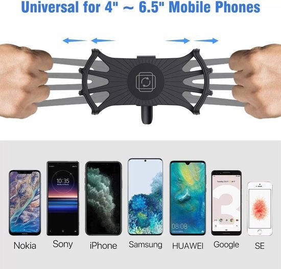 Garpex® Telefoonhouder Fiets - Telefoonhouder Motor - Smartphonehouder Fiets - Mountainbike - Motor - Universele Telefoonhouder