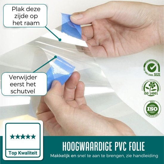 Homewell Raamfolie HR++ 120x300cm - 99% UV protectie - Statisch Zelfklevend - Isolerend - Transparant