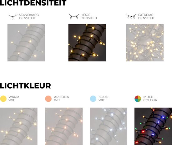 Stella LED, lichtslinger, 20 m, 300 leds, veelkleurig, groene kabel, voor binnen en buiten, 24 V