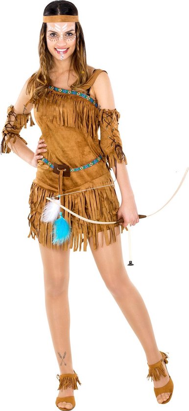 Dressforfun vrouwenkostuum indianenvrouw sexy Cheyenne XXL - verkleedkleding kostuum halloween verkleden feestkleding carnavalskleding carnaval feestkledij partykleding - 300553