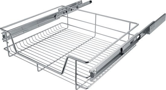 tectake® - Uitschuifbaar Telescopisch keukenrek - voor o.a. keukenkast - 60 cm breed - 402017