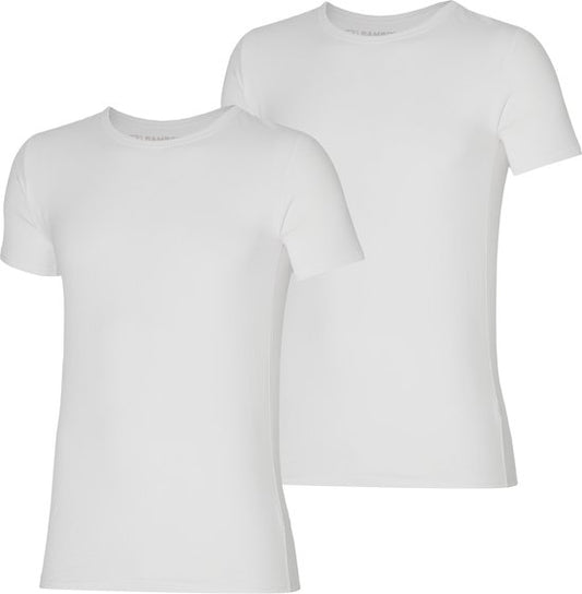 Apollo - XXL - Bamboe T-shirt - 2-pack - Ronde hals - Wit