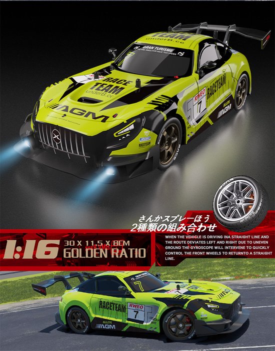 Fuegobird RC Auto - RC Voertuig - hoge snelheid speelgoedauto - groente