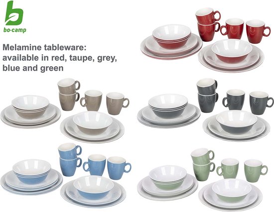 Bo-Camp - Servies - Two-tone - 16 Stuks - Blauw