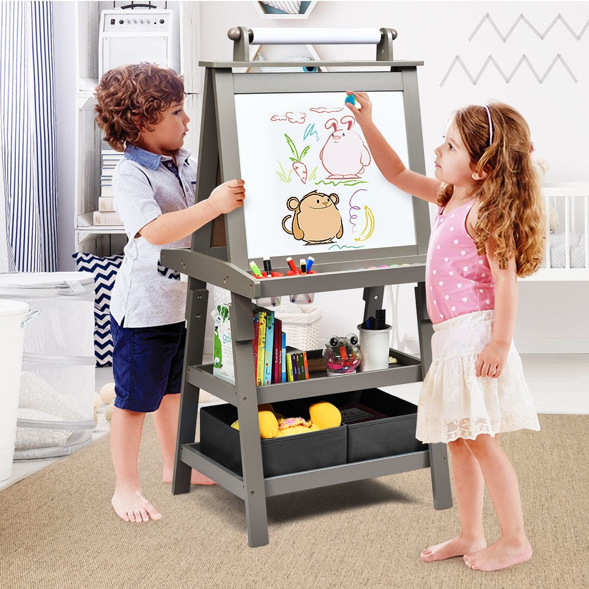 Coast 3-in-1 Kindertafel - Speeltafel/Tekentafel - 59 x 50 x 117 cm