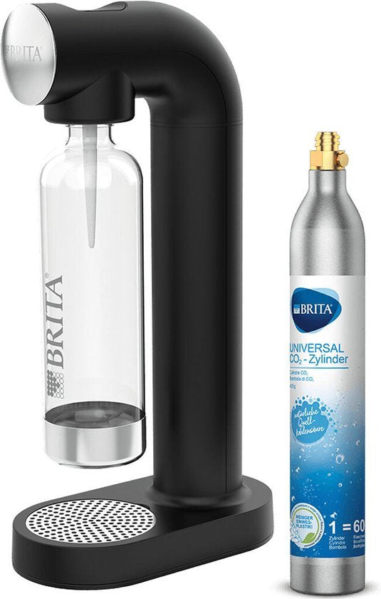 Brita SodaONE Bruiswatertoestel Zwart - met 1 CO2-cilinder en 1 Soda fles