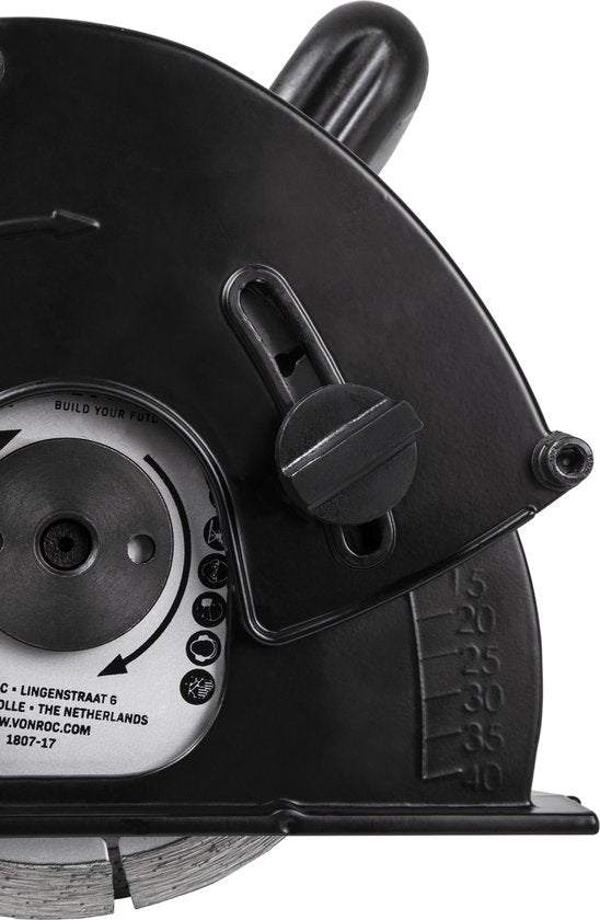VONROC Muurfrees – max. 29 mm Sleufbreedte – 1700 W – Ø150 mm – Zwart