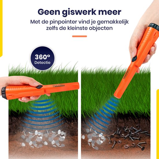 ODESSEY Metaaldetector - met Pinpointer - Kind - Volwassen - Professioneel - Explorer - Zwart