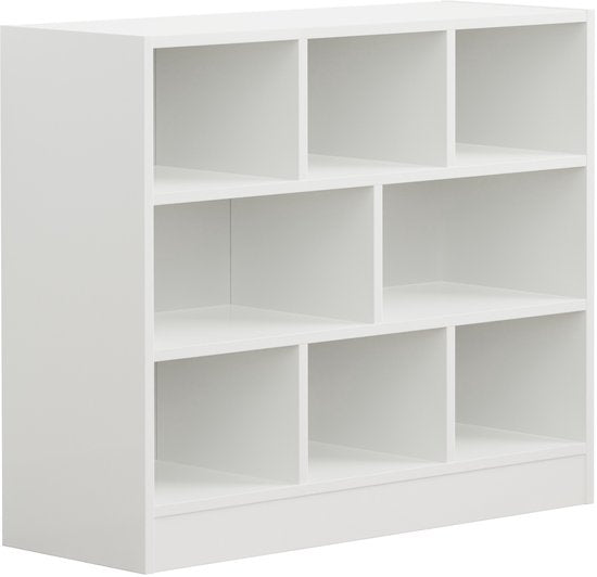VDD – Vakkenkast – Wandkast – Vakkenkast Wit – Vakken Kast – Wandkastje – Wandkasten – Wandkasten Woonkamer – 8 Vakken – Wit