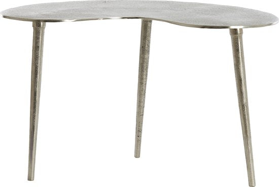 Light & Living Organische Bijzettafel Linos 67 x 49cm - Nikkel
