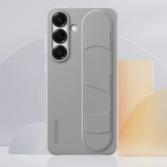 Samsung Galaxy S25 Hoesje - Standing Grip Case - Grijs