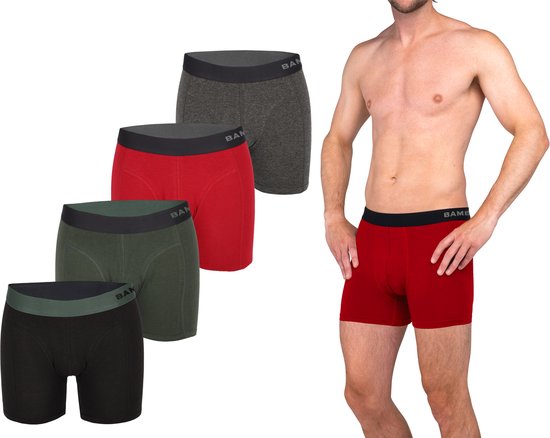 Bamboo Elements - Boxershort Heren - Bamboe - 4 Stuks - Maat L