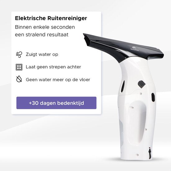 Motionflow Vacuüm Raamwisser - Elektrische ruitenreiniger met inwasser - Oplaadbaar