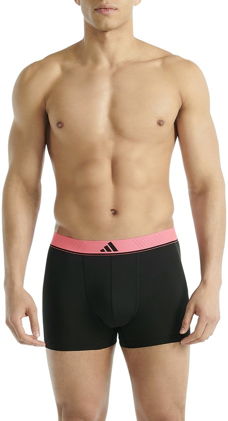 adidas Active Flex 3-Pack Microfiber Boxers - Heren - Sportondergoed - Stretch - Vochtregulerend - Zwart/Grijs - Maat XL