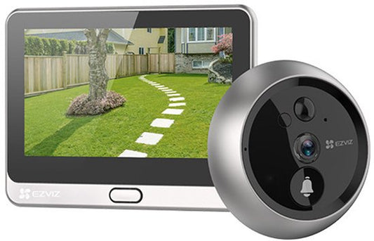 EZVIZ DP2 2K – Video Deurbel met 4.3” Touchscreen – 2K Video, 166° Groothoek, PIR Detectie & Nachtzicht – Tweeweg Audio – MicroSD