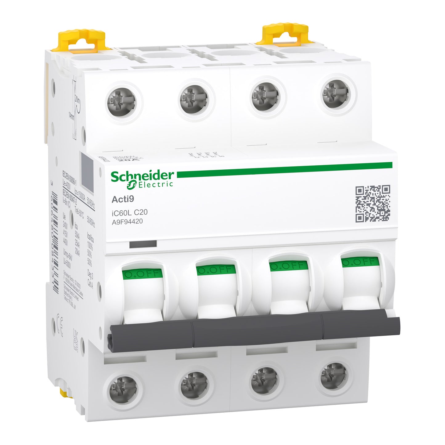 Schneider Electric iC60L C 4P 20A 15KA Aardlekautomaat