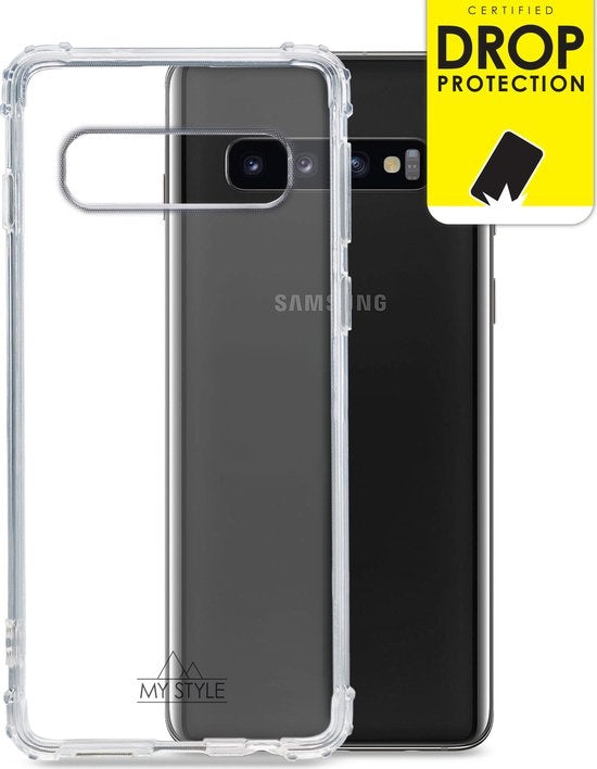 My Style Protective Flex Doorzichtig Telefoonhoesje geschikt voor Samsung Galaxy S10 Hoesje Flexibel TPU Backcover Shockproof - Transparant