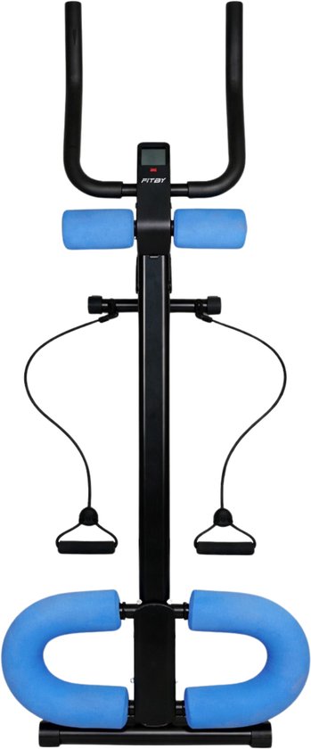 Fitby AB Machine - Buikspiertrainer - Verstelbaar - Fitness - Home Gym - Buikspier training apparatuur - Zwart/Blauw