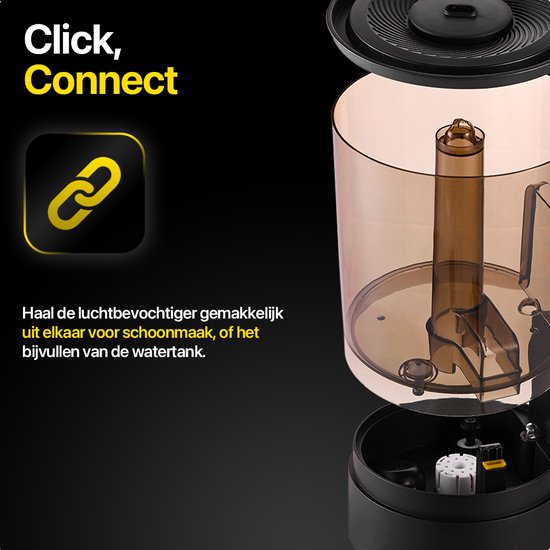 MATTI® - Luchtbevochtiger - Luchtbevochtigers 6L - Humidifier - Koele & Warme Mist - Ultrasoon
