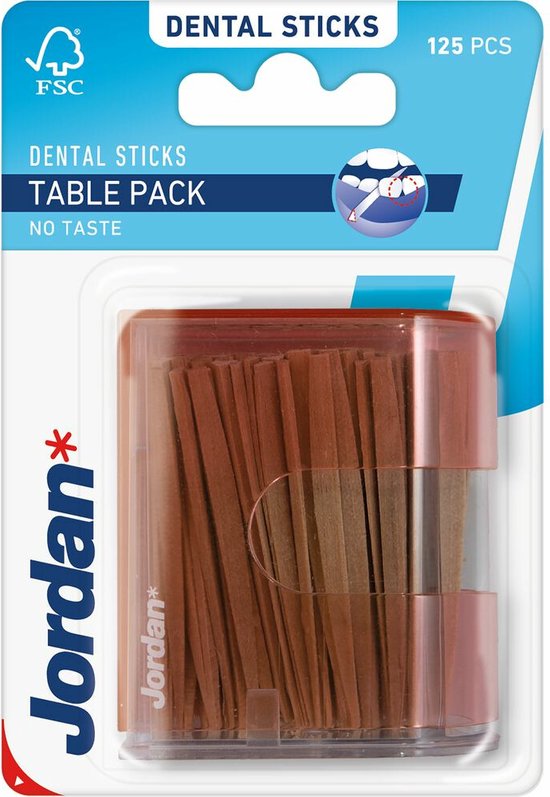 Jordan Tandenstokers Tafeldisplay Voordeelverpakking- 12X125 stuks