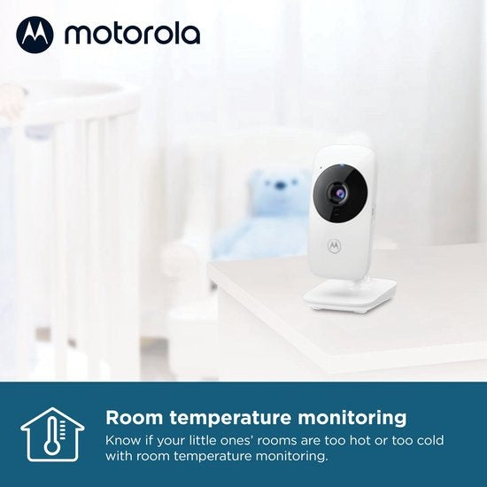 Motorola Nursery Babyfoon - VM482 - Baby Monitor met Camera - Infrarood Nachtvisie - Digitale Zoom - Temperatuurbewaking - Wit
