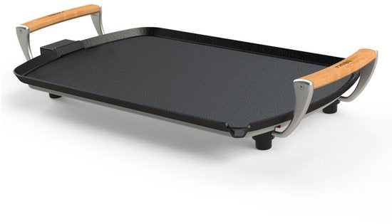 Boska Elektrische Grillplaat Pro – 35x56 cm Eiken Handgrepen – Teppanyaki-plaat