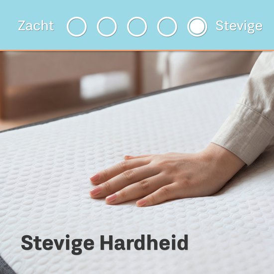 CozySense® Topper Matras 90x200 - 8 cm Verkoelend Topmatras - Gel Infused Traagschuim - CertiPUR-US® - Wasbare Hoes - Stevige Hardheid