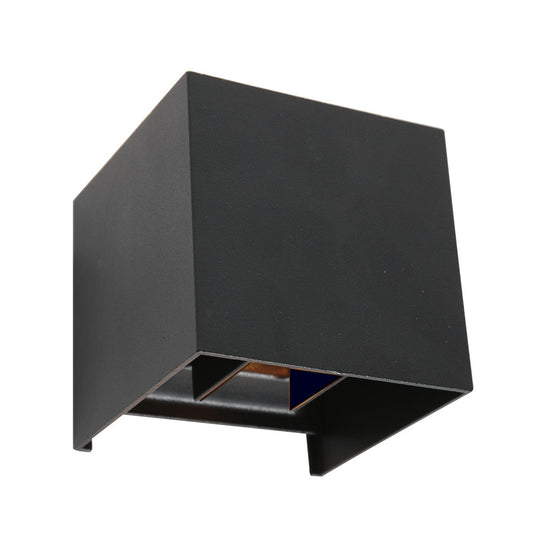 Wandlamp Muro 3098ZW Zwart - Modern - Kunststof, Metaal - Compacte afmetingen 11x11x11 cm - Steinhauer