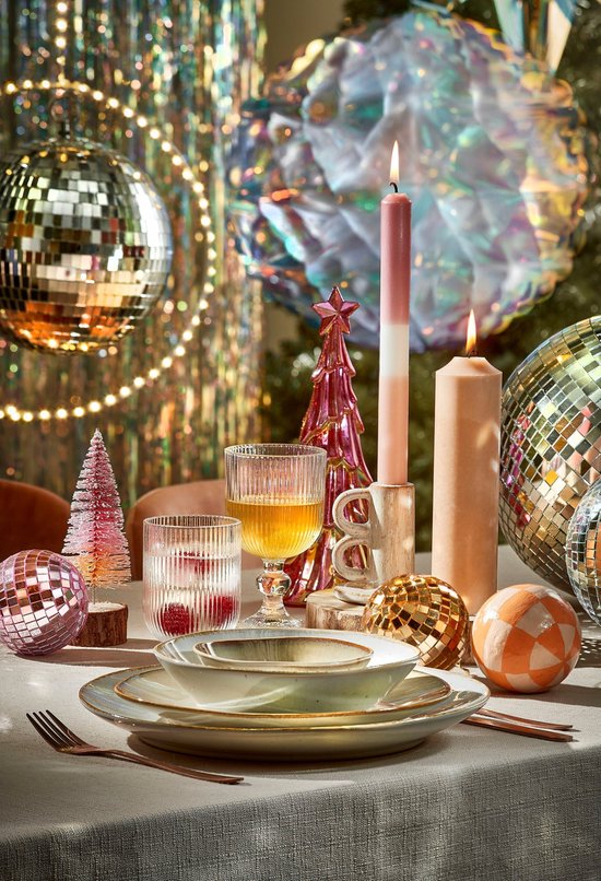 Mica Decorations Discobal Kerstornament - Kerstballen voor Sfeervolle Kerstversiering in Huis - Kerstboomversiering met Spiegelglans Effect - Ø50 cm - Zilver - Voorgemonteerd