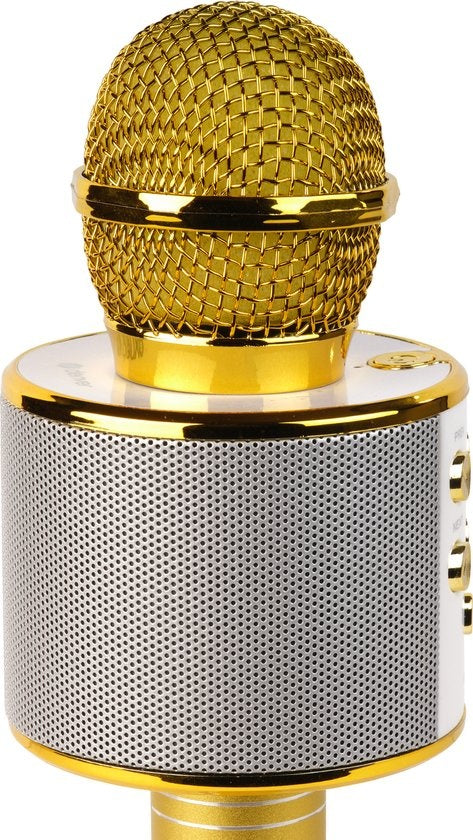 Denver Karaoke Microfoon Bluetooth - Draadloos - Karaoke Set - Ingebouwde Speaker - AUX - MicroSD - KMS20 - Goud