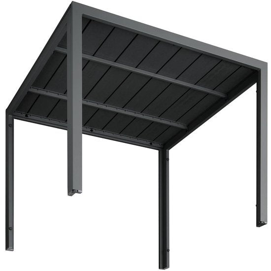 tectake® - Tuintafel Maren - Vierkant - zwart - 402954