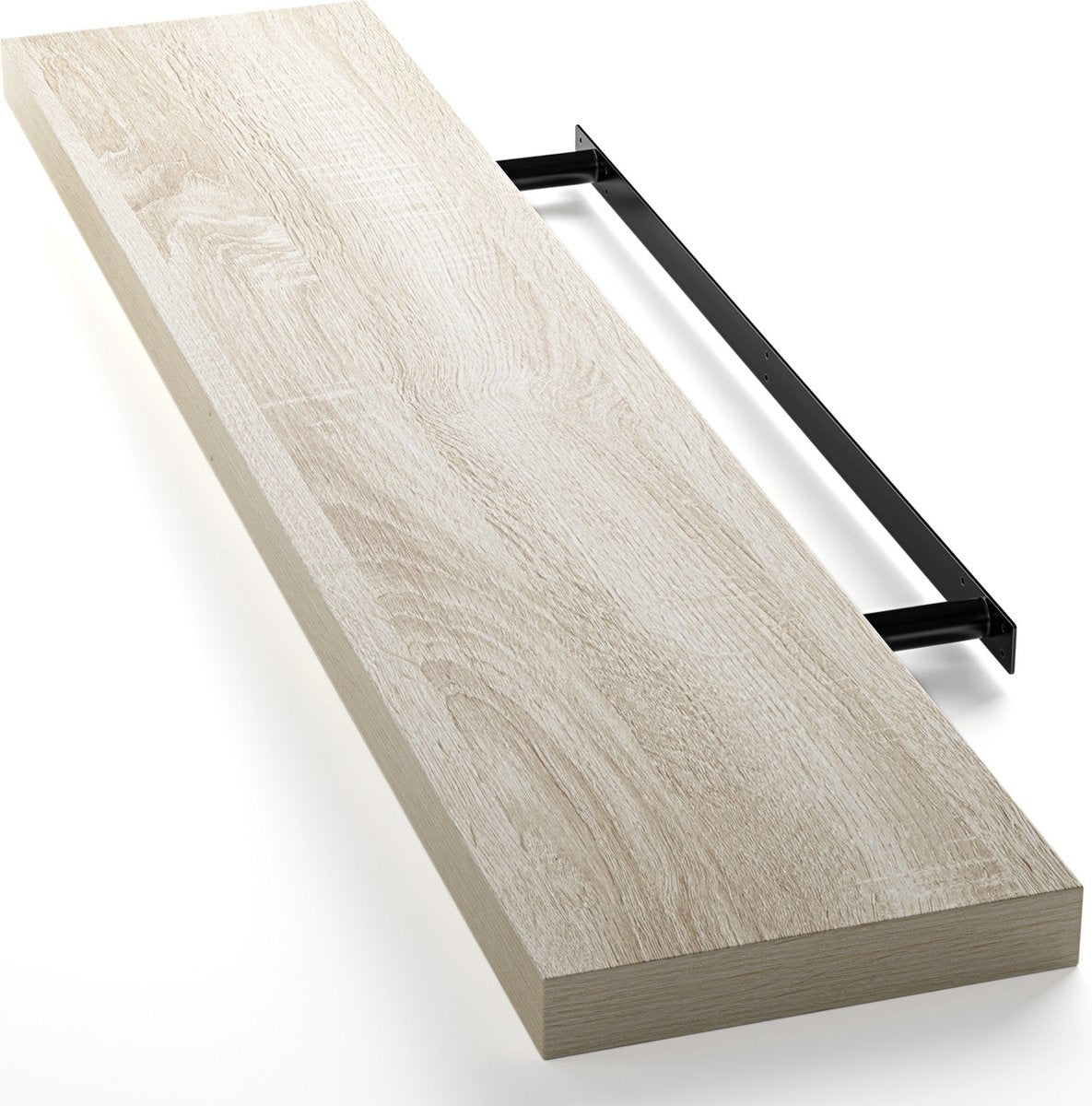Casaria Wandplank Zwevend - 110 cm 15kg Belastbaar - Eiken