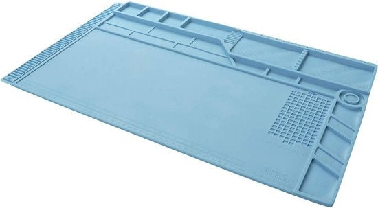 Velleman Silicone soldeermat, 550 x 350 mm, blauw