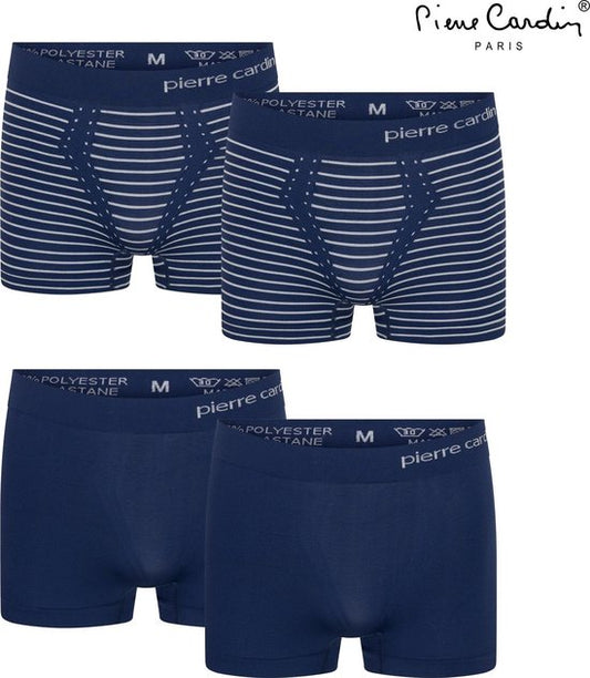 Pierre Cardin 4-Pack Boxershorts Flatpack - Blauw - Maat S