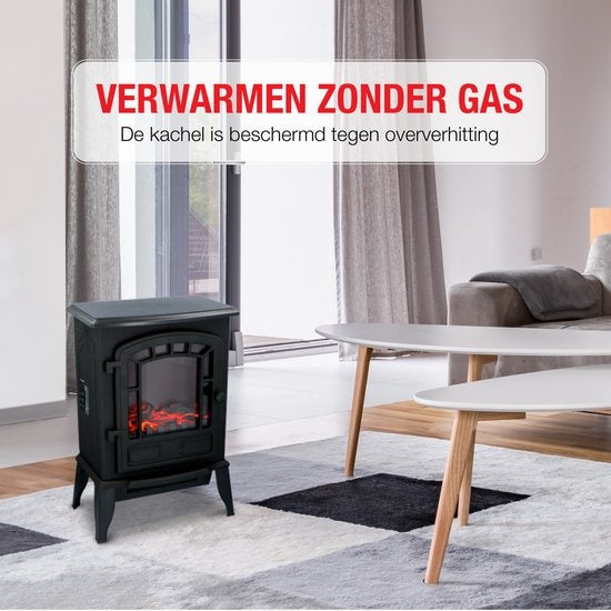 Classic Fire - Elektrische Sfeerhaard Torino - Elektrische Kachel - LED Vlammen - 2000W